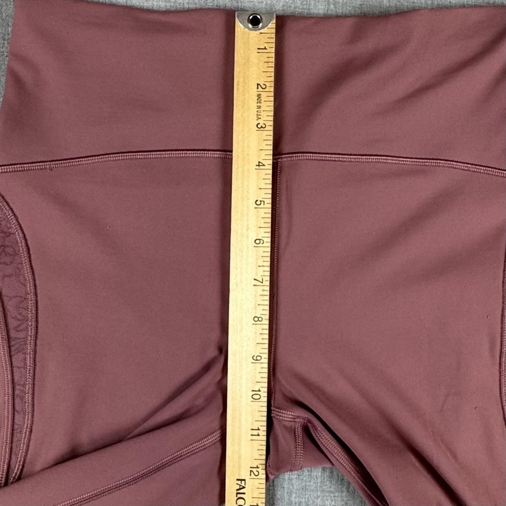 Lululemon Inspire Crop II Pants Womens 10 Pink Ankle Leggings Floral Mesh Yoga - Picture 10 of 11